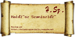 Halász Szaniszló névjegykártya