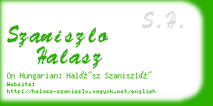 szaniszlo halasz business card